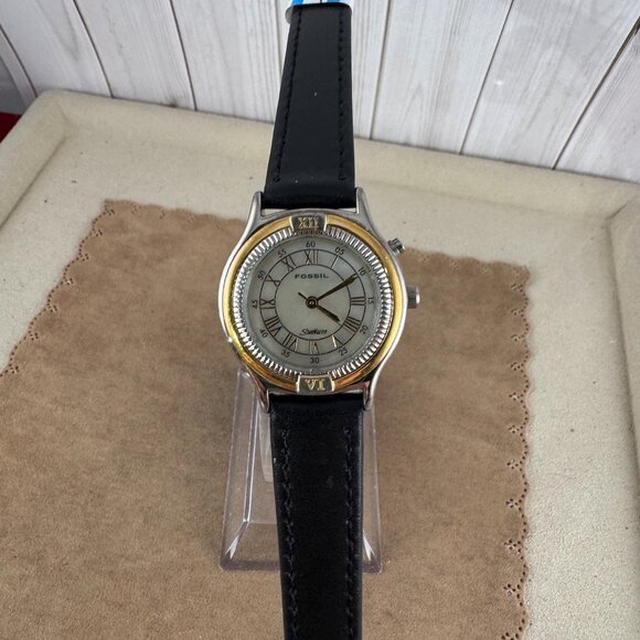 Vintage Fossil early StarMaster Sports Watch Two Tone - Picture 4 of 7